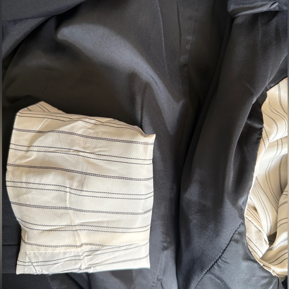 Theory Black Wool Blazer One Button Tailored Jacket 8 - Picture 6 of 7